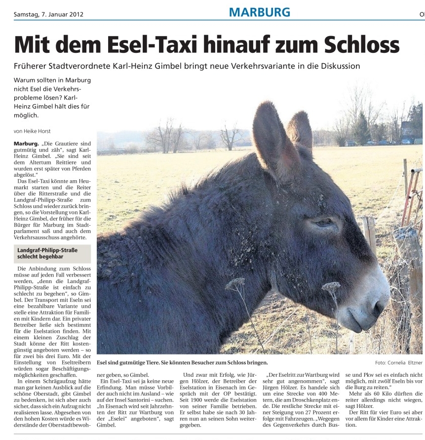 Oberhessische Presse vom 7. Januar 2012